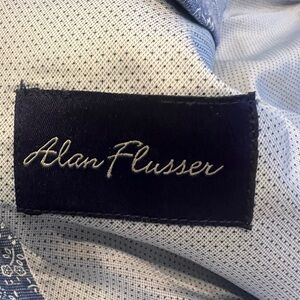 Alan Flusser Blue Linen-Cotton Blend Sport coat, elegant and lightweight